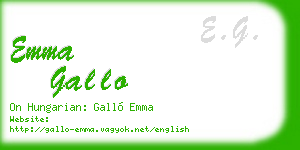 emma gallo business card